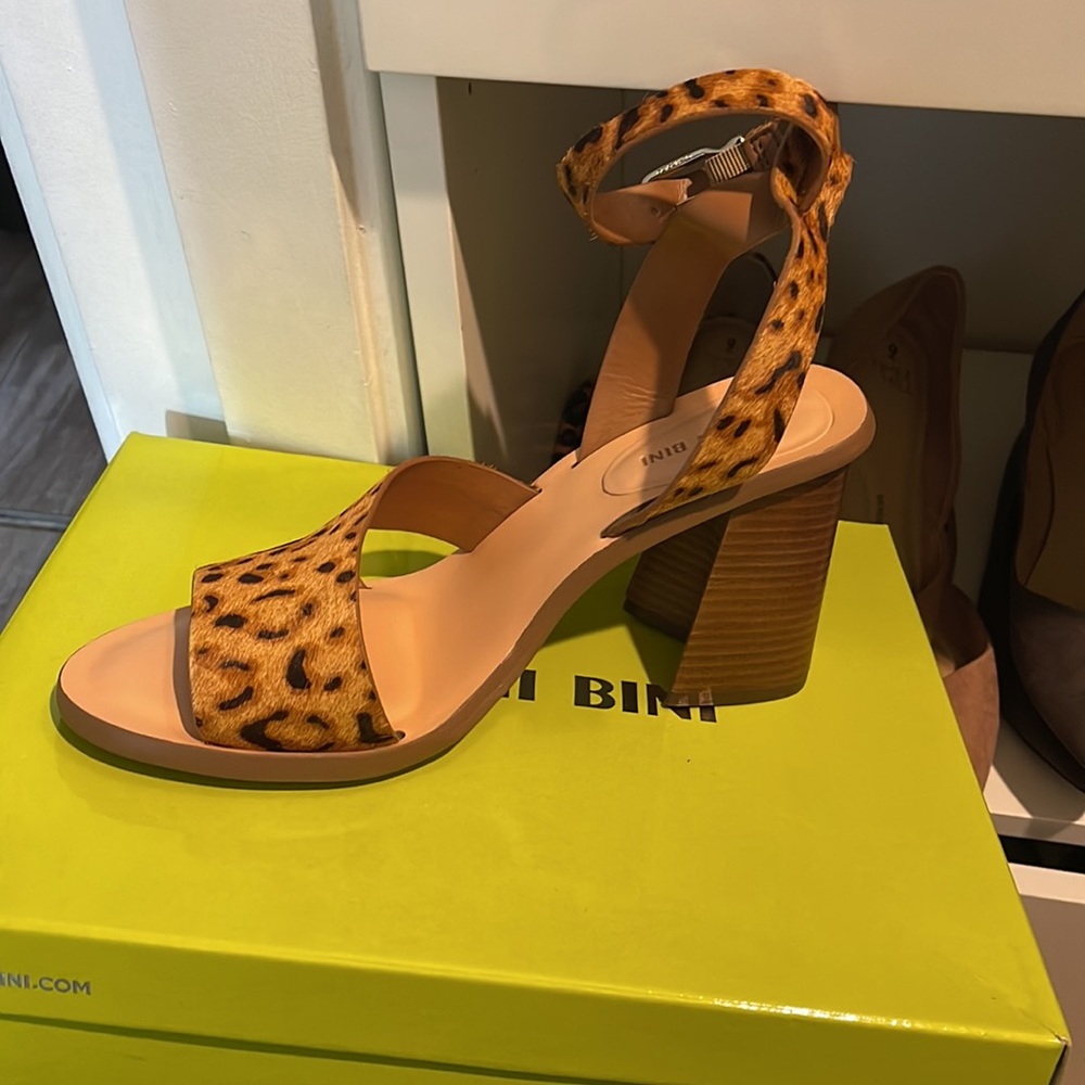 Leopard Open Toe Heels
